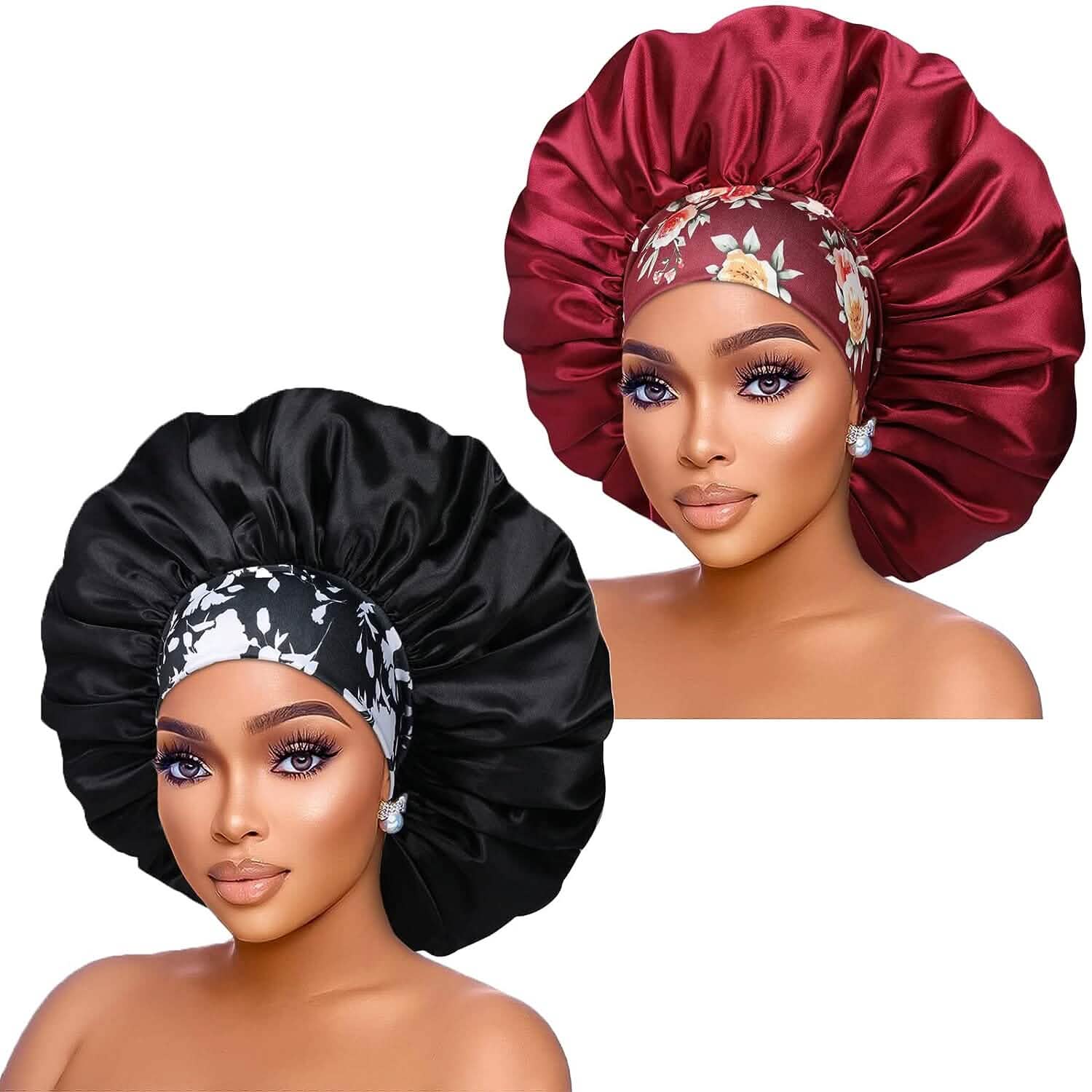 CocoLuxe Aura Silk Satin Bonnets Set