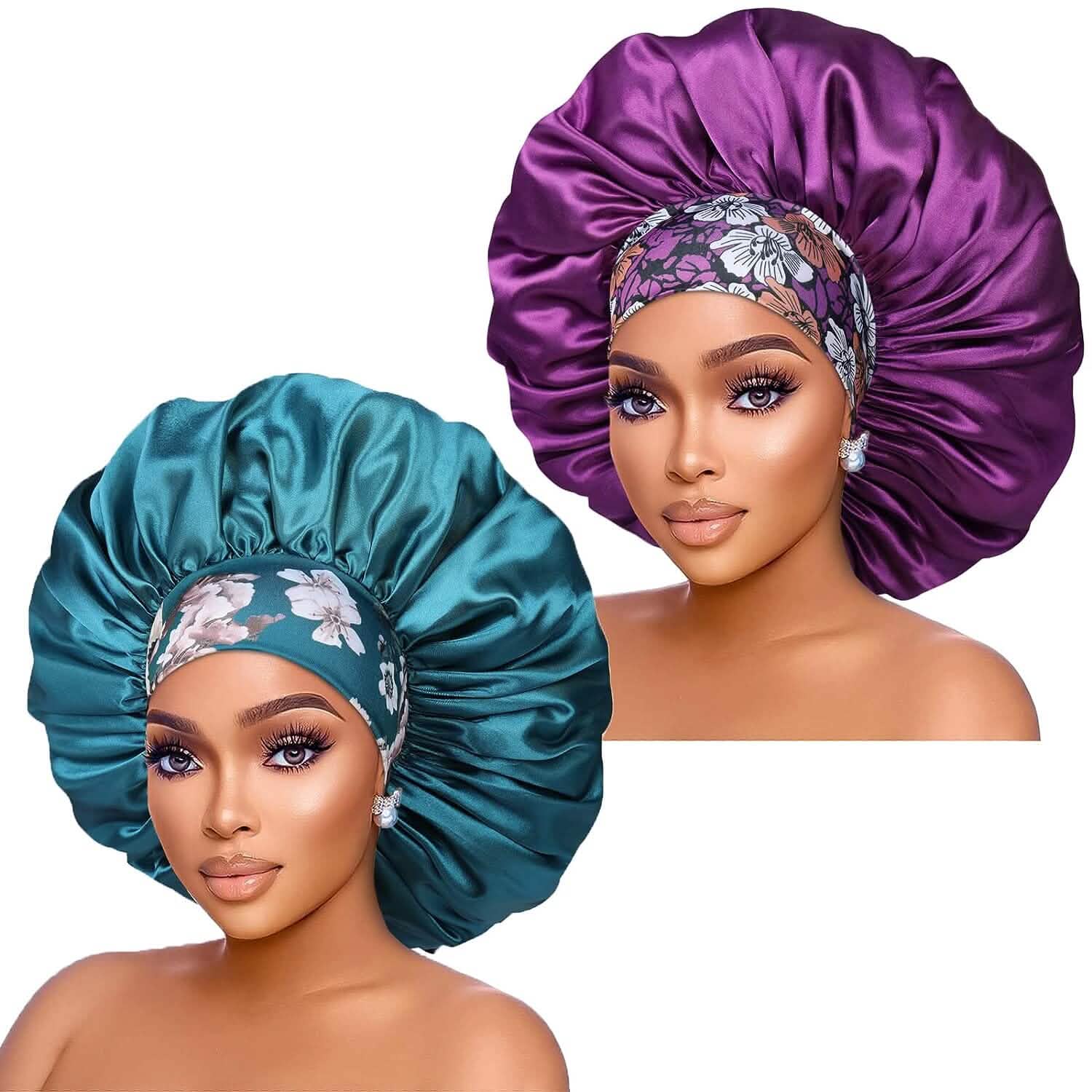 CocoLuxe Aura Silk Satin Bonnets Set