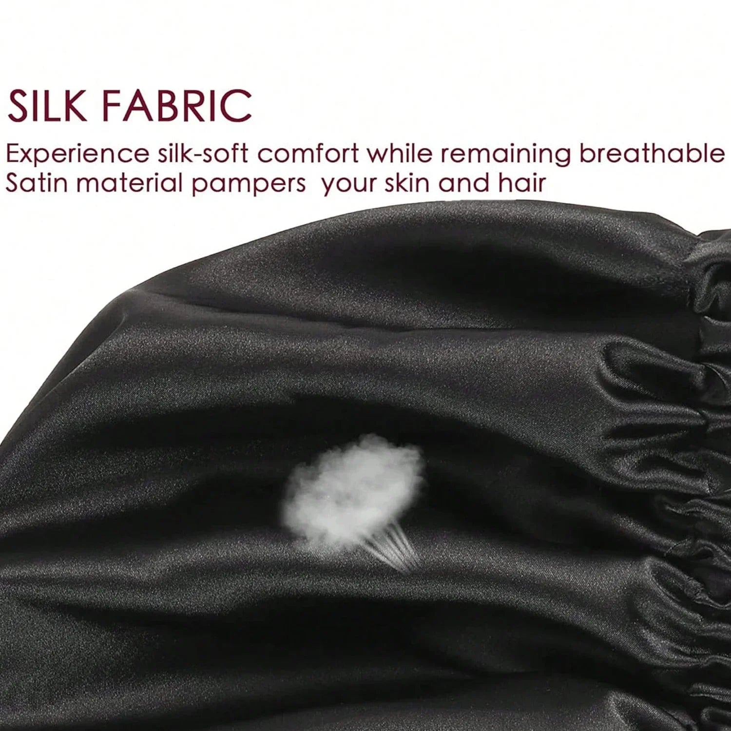 CocoLuxe Aura Satin Sleep Bonnet (Adjustable, Double-Layered)