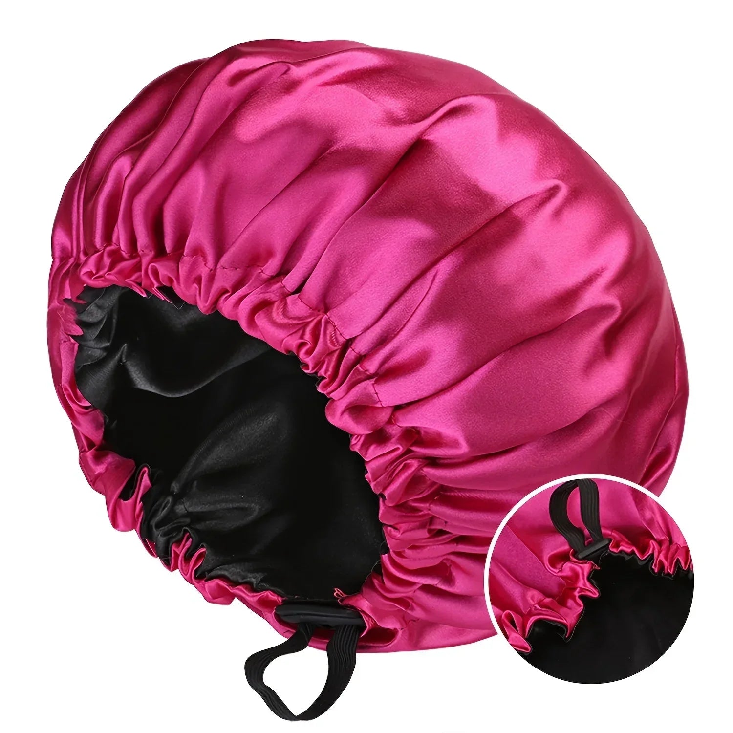 CocoLuxe Aura Satin Sleep Bonnet (Adjustable, Double-Layered)