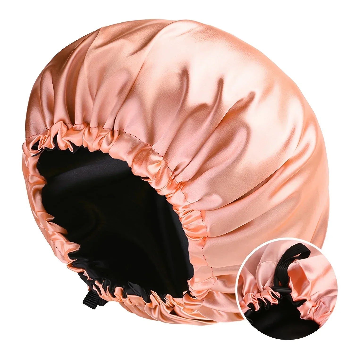 CocoLuxe Aura Satin Sleep Bonnet (Adjustable, Double-Layered)